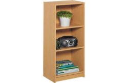 HOME Maine Half Width Small Extra Deep Bookcase-Beech Effect